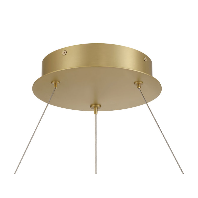 Empra, lustre, 30 po, or, cristal transparent, Doré