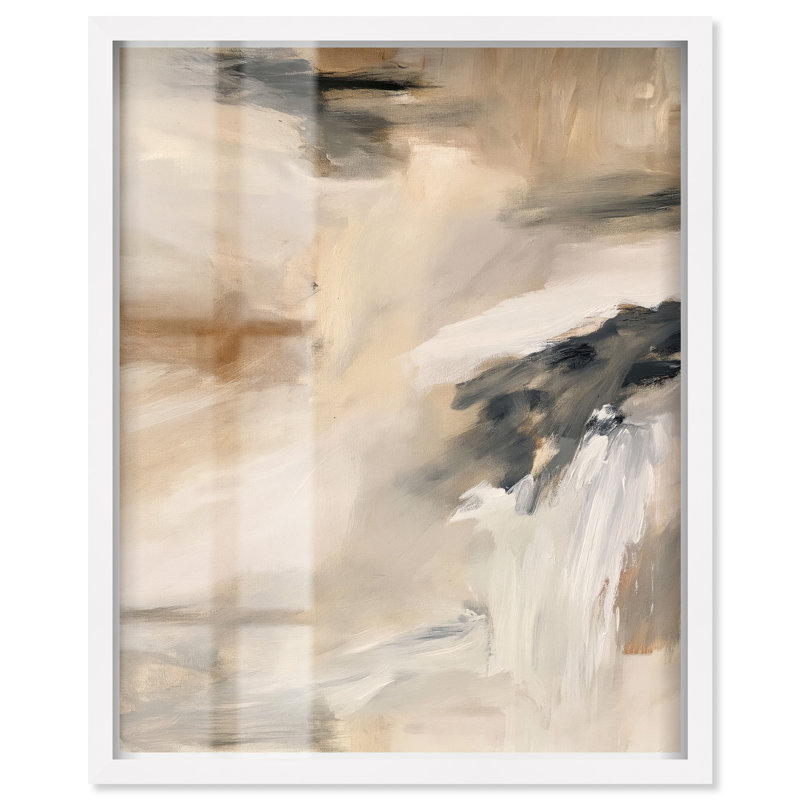 Tableau décoratif bohème Desert Gale III Shadowbox par Art Remedy, cadre blanc, 16 x 20, H 21 po x l 17 po, Cadre blanc