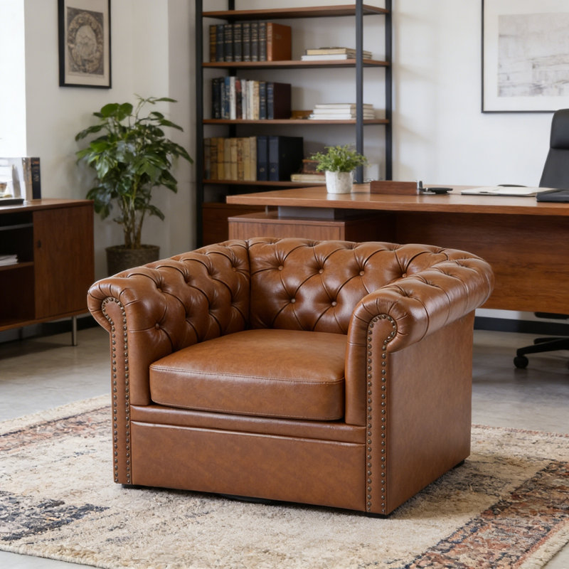 Fauteuil club pivotant Chesterfield