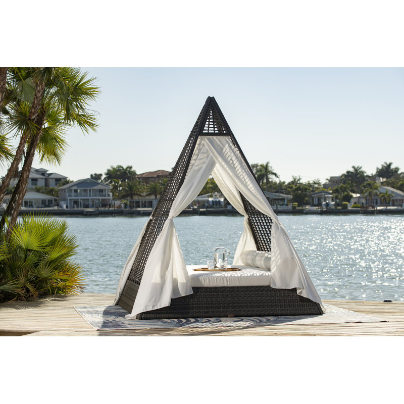 Lit de jour Panama Panama, Toile Sunbrella® noir