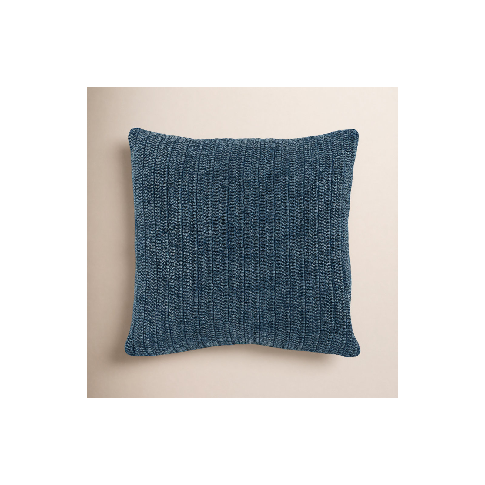 Rowan Cotton Throw Pillow, Blue
