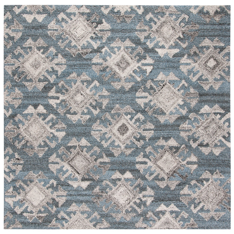 Selena Hand Tufted Performance Geometric Rug, Square 6'