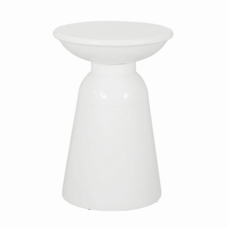 Table de bout d'extérieur en métal - Grand, Blanc
