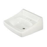 Commercial Vitreous China Rectangular Bathroom Sink with Overflow