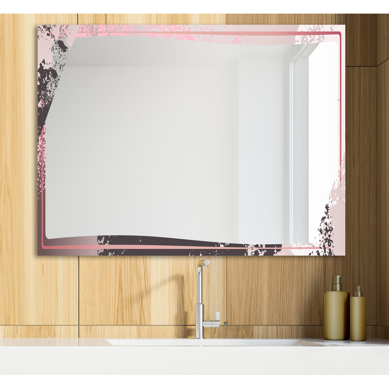 Miroir de salle de bain / coiffeuse glam, H 29,5 po x l 39,4 po