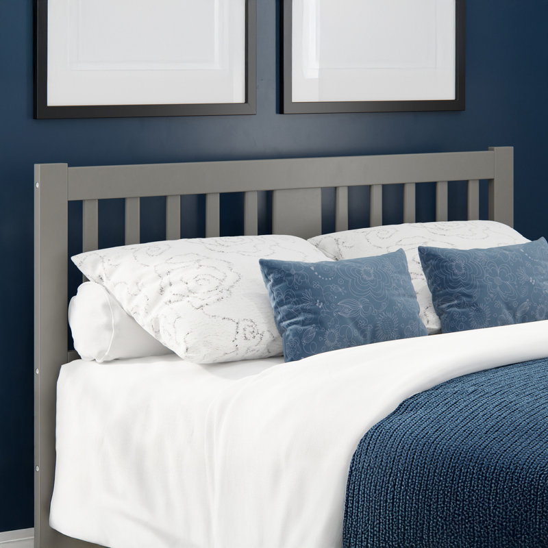 Zosia Solid Wood Headboard, Gray, Queen