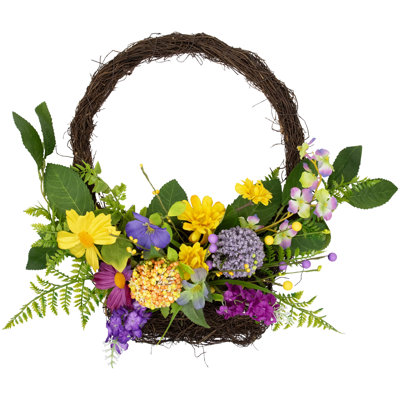 Mixed Assortment Hanging Basket Arrangement in Basket