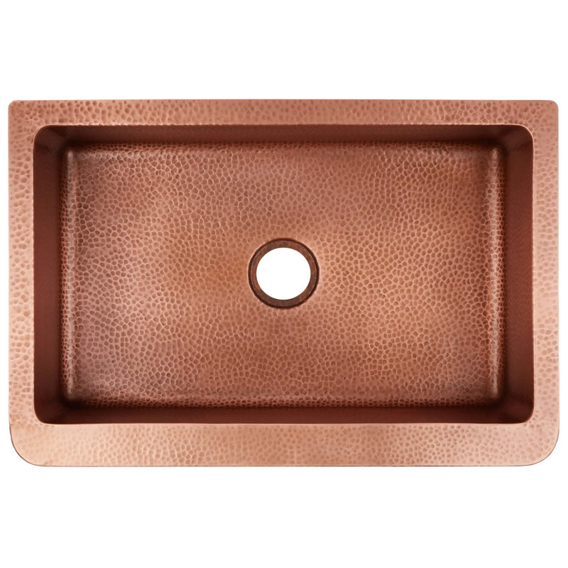 33" Fiona Hammered Copper Farmhouse Sink