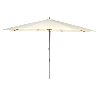 Outdoor Patio Umbrella W/ German Beech Wood Pole Beach Yard Garden Wedding Cafe Garden
