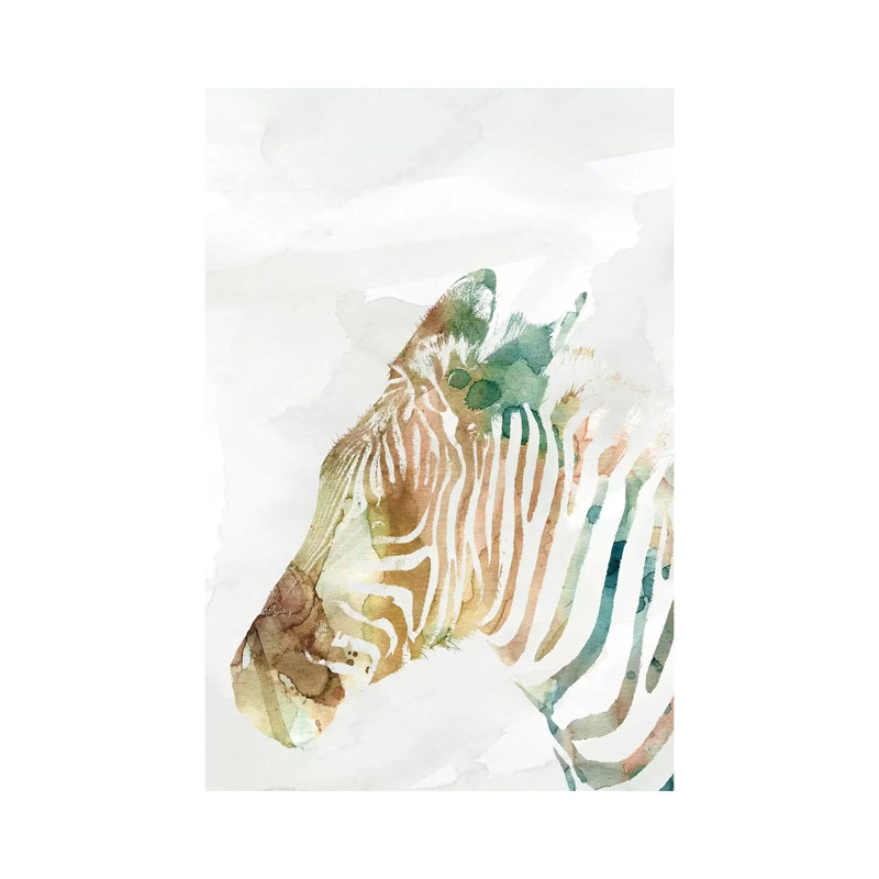 African Colours Zebra by Carol Robinson - Print on Canvas, Wrapped Canvas, 101.6 cm H x 66.04 cm W x 1.91 cm D