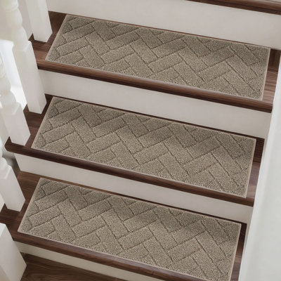 Non-Slip Washable Indoor Stair Treads (Set of 4)