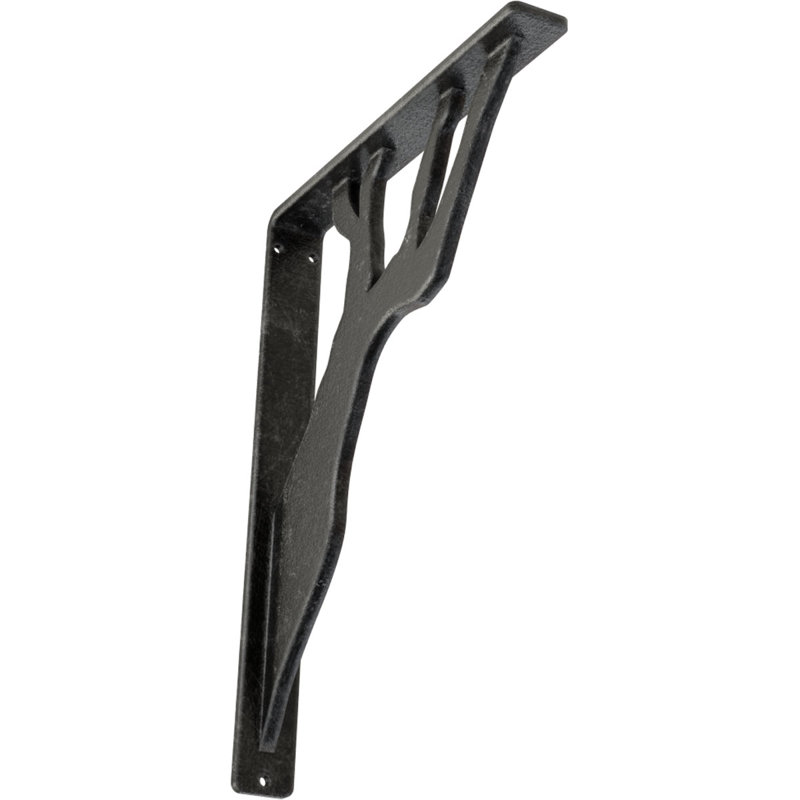Support en fer forgé Damon (entretoise centrale simple) l 1 1/2 po x P 10 po x H 12 po, H 12 po x l 1,5 po x P 10 po