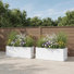 Ensemble de 2 boîtes à fleurs rectangulaires en métal avec trous de drainage, contenant de plantes d'extérieur pour patio, cour ou balcon