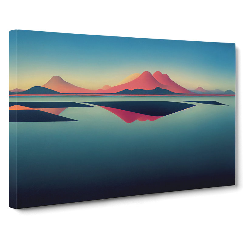 Modern Mountain Lake Art Vol.3 - Wrapped Canvas, 50cm H x 76cm W x 3cm D