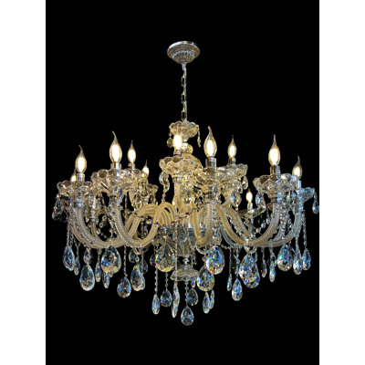 Oneonta 18 - Light Crystal Dimmable Tiered Chandelier