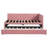 Twin Size Daybed With Trundle, Upholstered In Pink Linen Fabric, No Box Spring Trundle Linen, Required-323043001