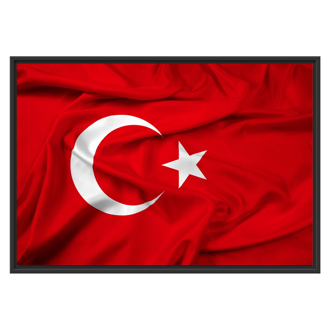 Gerahmtes Wandbild Turkey flag Türkei Flagge