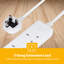 GEEPAS 3 Gang Extension Lead | 3-Way Plug Extension Cable | 3 Socket Power Strip, 13A | Heavy Duty UK Plug | White-113492317