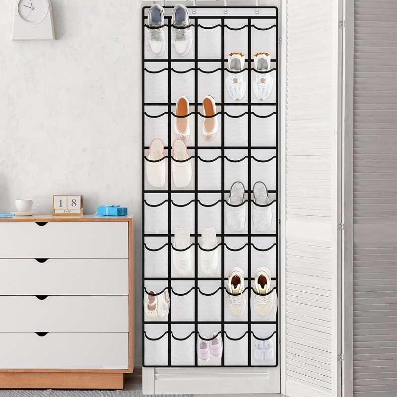 20 Pair Hanging Shoe Organizer, White