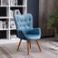 Fauteuil d'appoint à dossier capitonné en velours