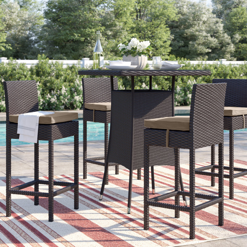 Chaise de patio avec coussin Convene, Espresso et moka