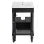 Petit meuble-lavabo avec lavabo en céramique, tablette réglable, charnières à fermeture douce-784750932