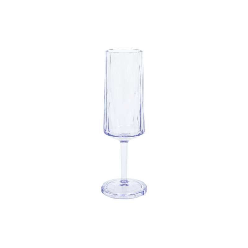 Flûte bleue en super verre, Bleu