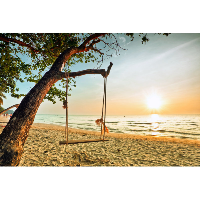 Sunset At The Beach - Wrapped Canvas Print, 30cm H x 46cm W x 3.8cm D