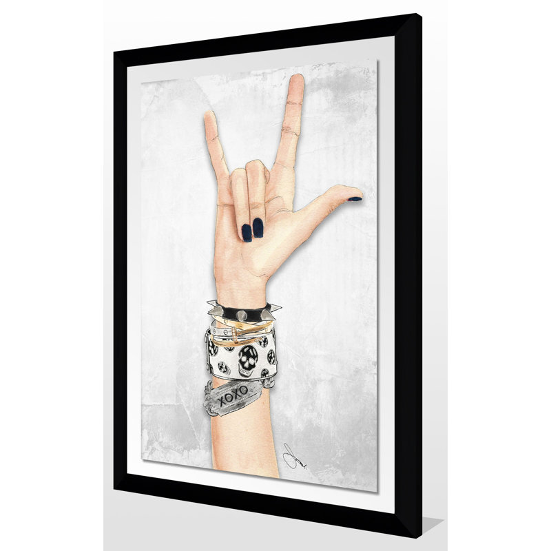 «Xo», reproduction sur toile, H 27,5 po x l 21,5 po x P 0,75 po, Cadre noir