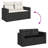 Vidaxl Garden Sofa Set Black
