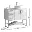 Ensemble de meuble-lavabo sur pied simple avec plateau en céramique 36 po Lackowski-229230023