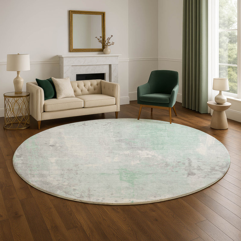 Premium Machine Washable Giacchetto AMF1840 Abstract Rug, Round 8'