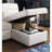 Beige Chenille Sleeper Sectional With And Extra Storage Facility Reversible Chenille,