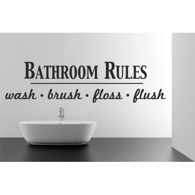 Décalcomanie murale règles de salle de bain