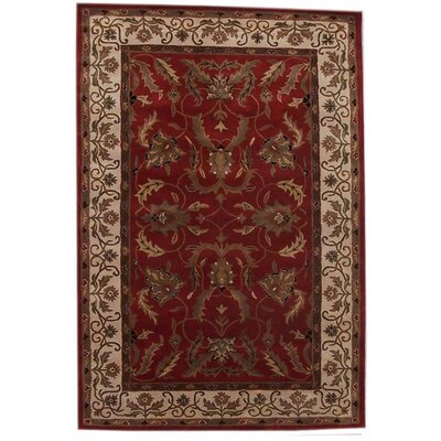 Aaryan Oriental Handmade Tufted Wool Red/Cream Area Rug -  Acura Rugs, Aaryan  5'x 8' ARY-106