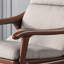 Chaise berçante moderne en bois massif rembourré