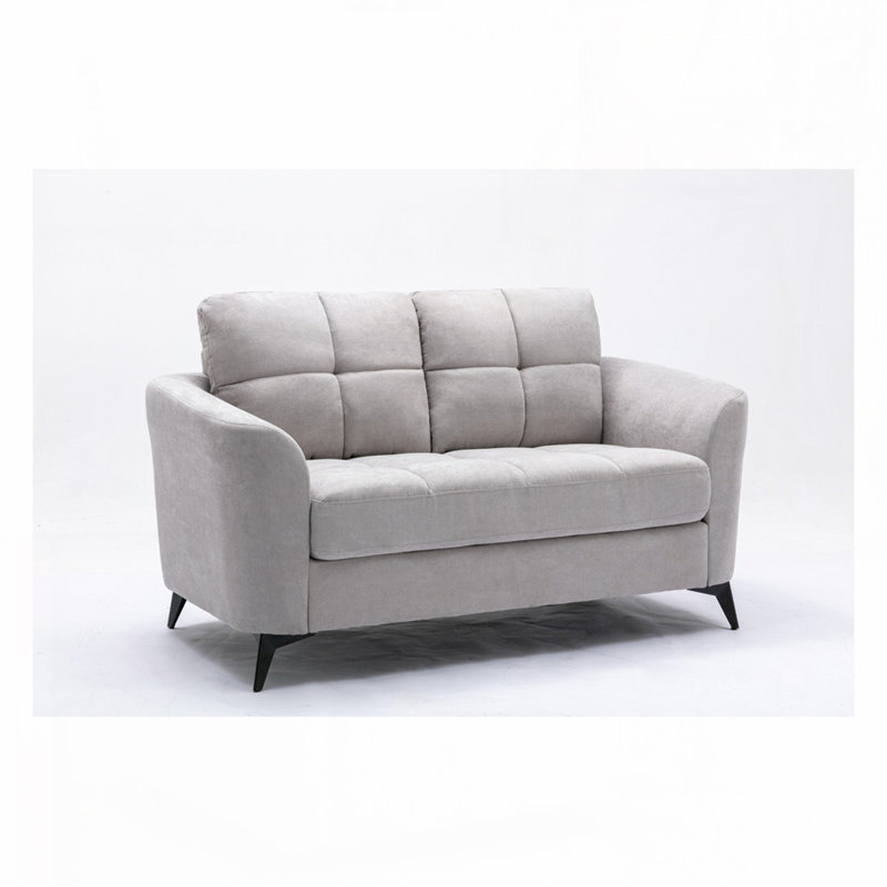 Causeuse en tissu tissé, Gris clair
