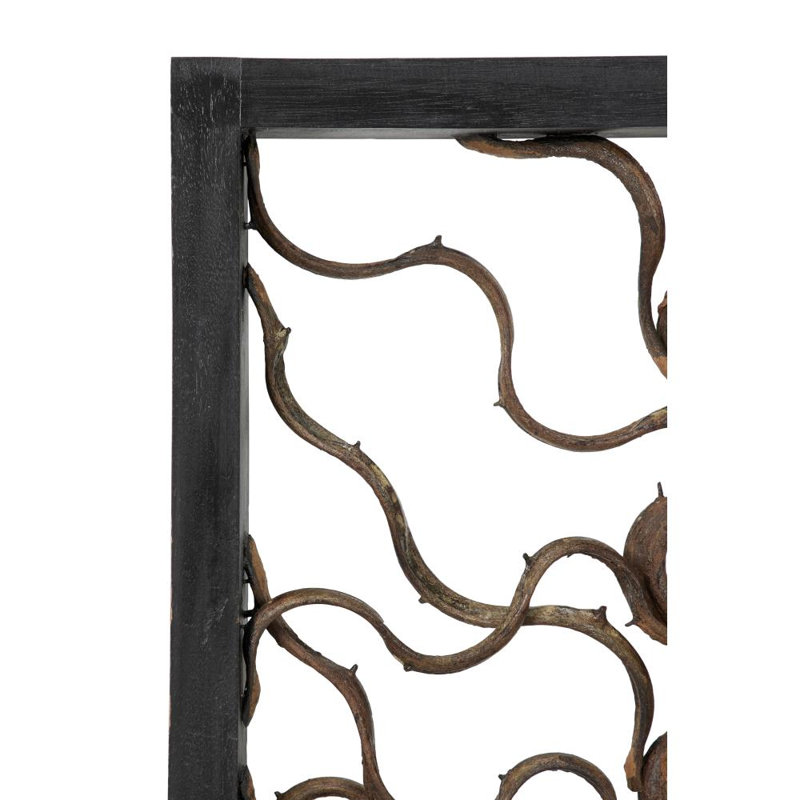 Handmade Traditional Plants & Flowers Wall Decor on Solid Wood