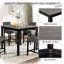 Ensemble de table 5 pièces à hauteur de comptoir avec 4 chaises, ensemble de table à hauteur de comptoir pour 4 avec chaises, ensemble de table à hauteur de comptoir en bois pour la cuisine, la salle à manger-889967526-889967529