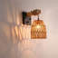 6.7" 1 - Light Bohemian Hemp Rope Staircase Wall Lighting Fixture
