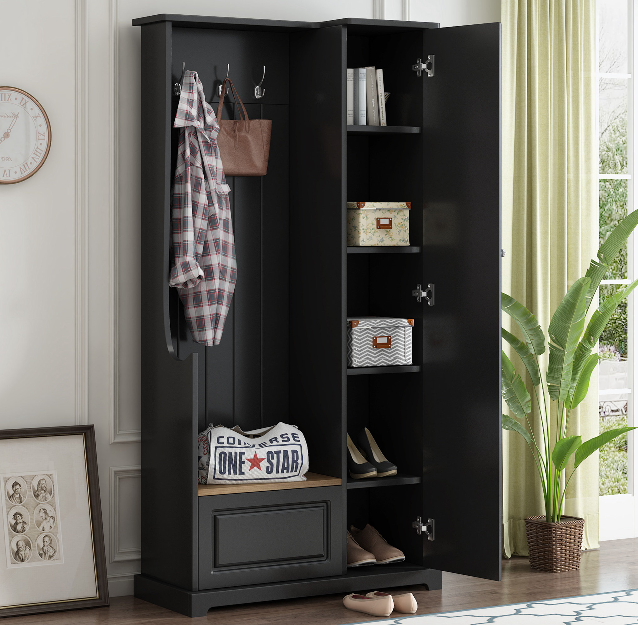 Lipoton Minimalist Hallway 6 Pair Shoe Storage Cabinet | Wayfair