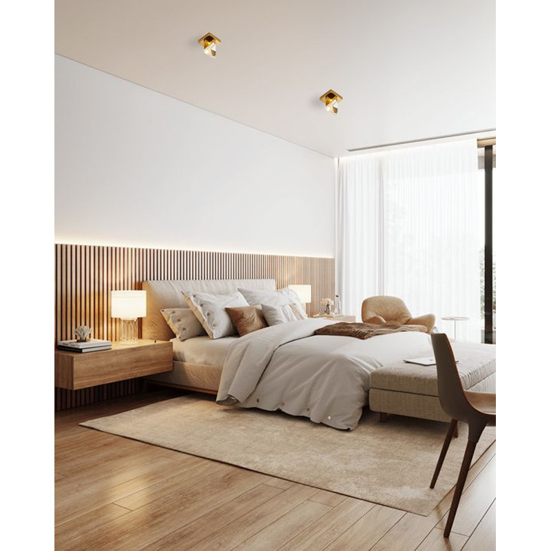 Maplesville 1 - Light Gold Geometric LED Flush Mount
