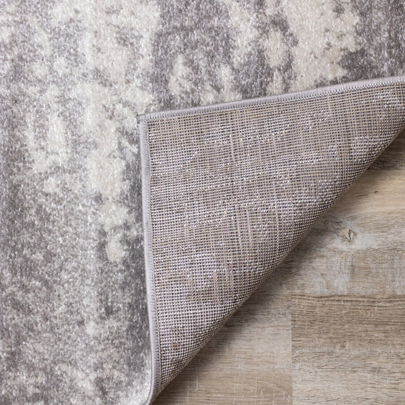 Eliscar Abstract Cool Gray Area Rug, Rectangle 7'10" x 10'6"