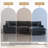 4 - Piece Upholstered Gray Faux Rabbit Fur Flannel Reversible Modular Sofa Living Room Sectional Couch with Ottoman-255998399