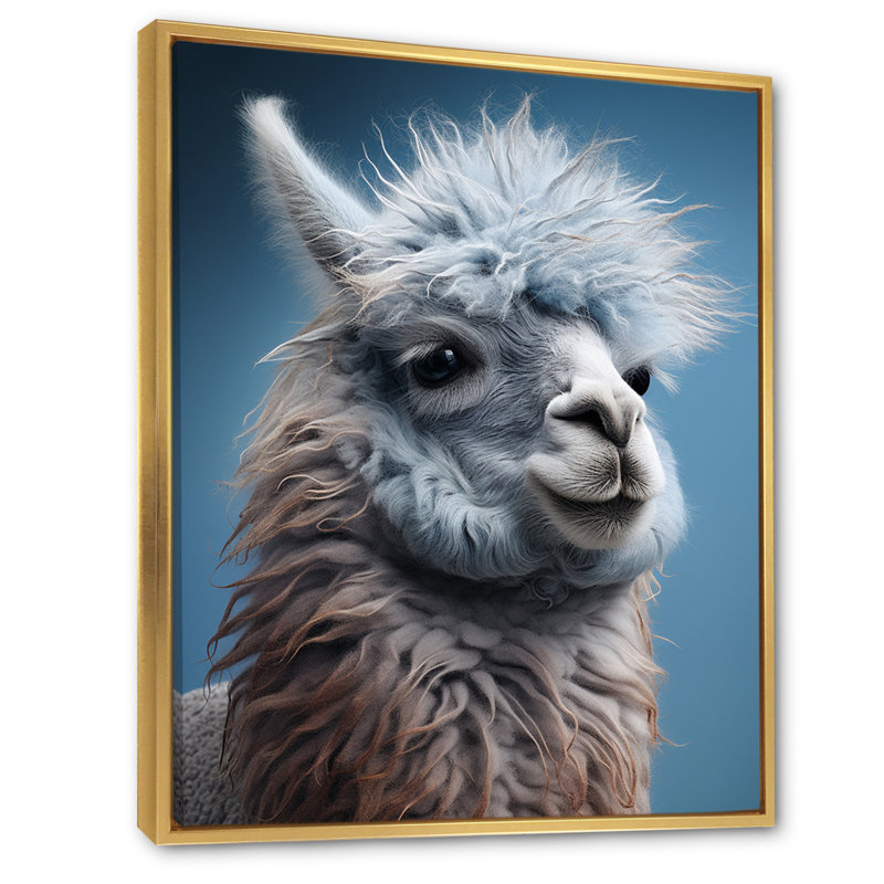 Alcapas Whispering II - animaux, art mural sur toile, Cadre flottant doré, H 44 po x l 34 po x P 1,5 po