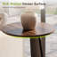 Table de bout ronde en forme de C, table d'appoint pour canapé-1196926100