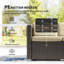 Mobilier de patio en osier avec coussins rembourrés, ensembles de canapé d'angle, kaki-776237639