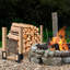 Ensemble de 4 supports de rangement pour bûches de bois de chauffage