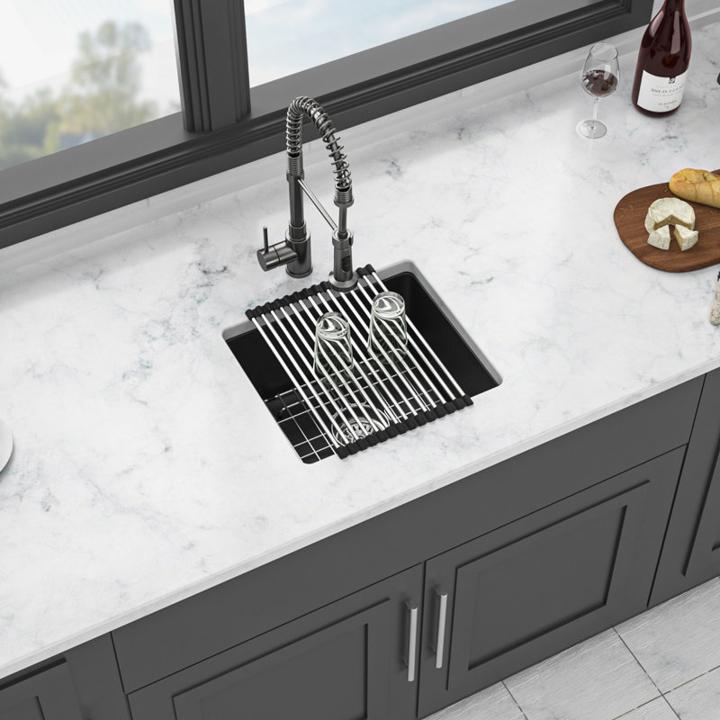 Évier de cuisine en quartz noir