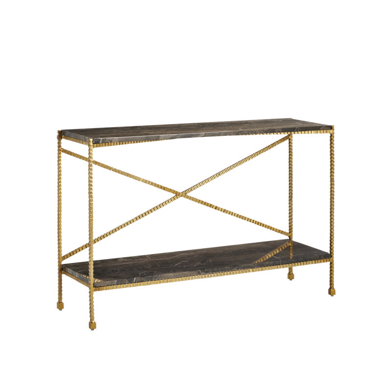 Flying Gold Stone Top Console Table